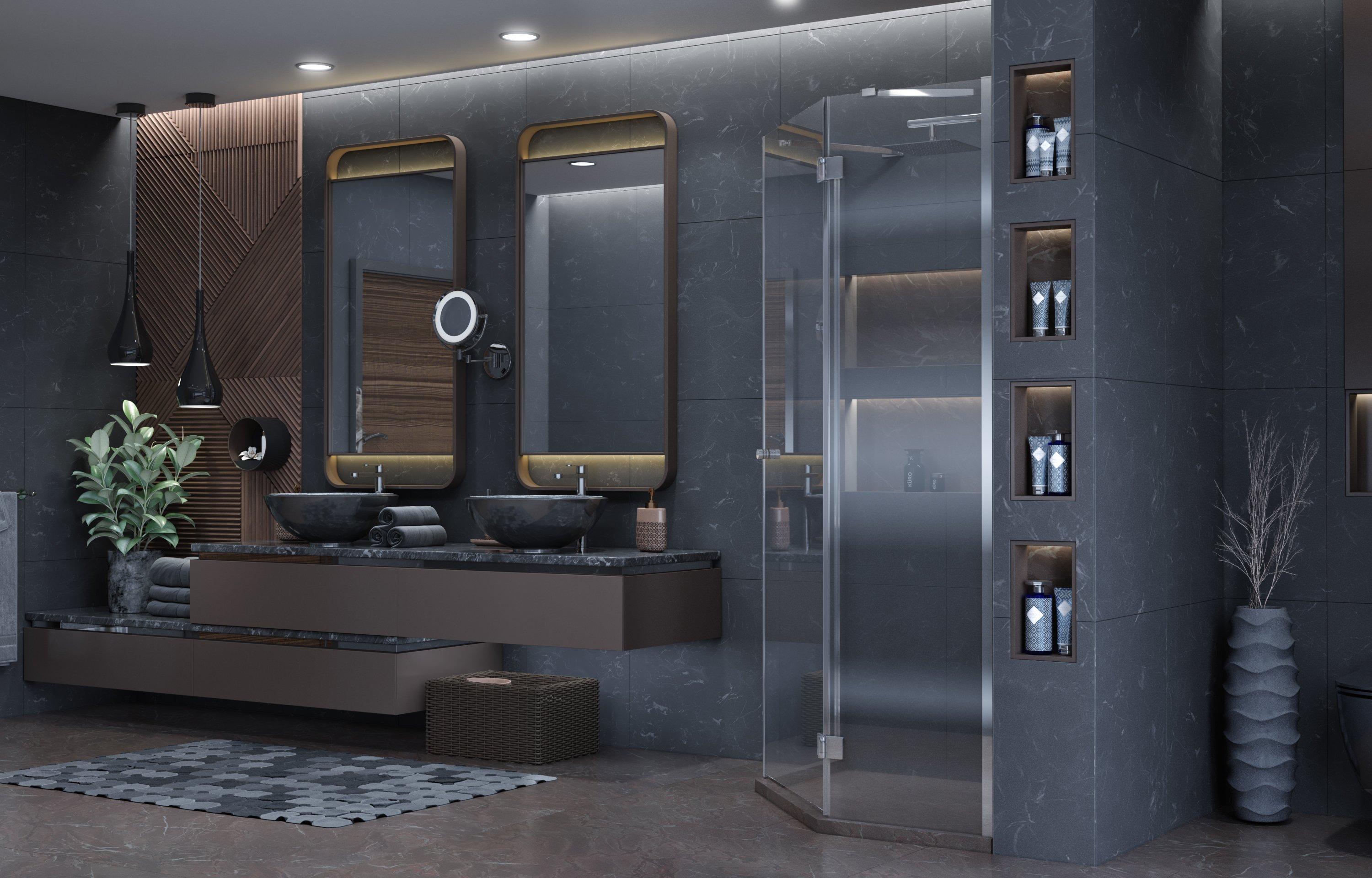 Душевое ограждение Ambassador Diamond 12011111R (900x900x2000), 1 место - Вид №3