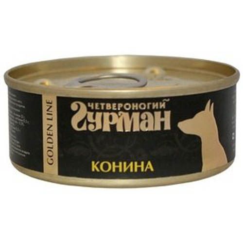 ПР0018346 Корм для собак Golden Line конина в желе конс. 100г ЧЕТВЕРОНОГИЙ ГУРМАН 