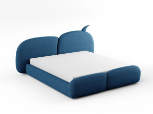 Двуспальная кровать с мягким изголовьем