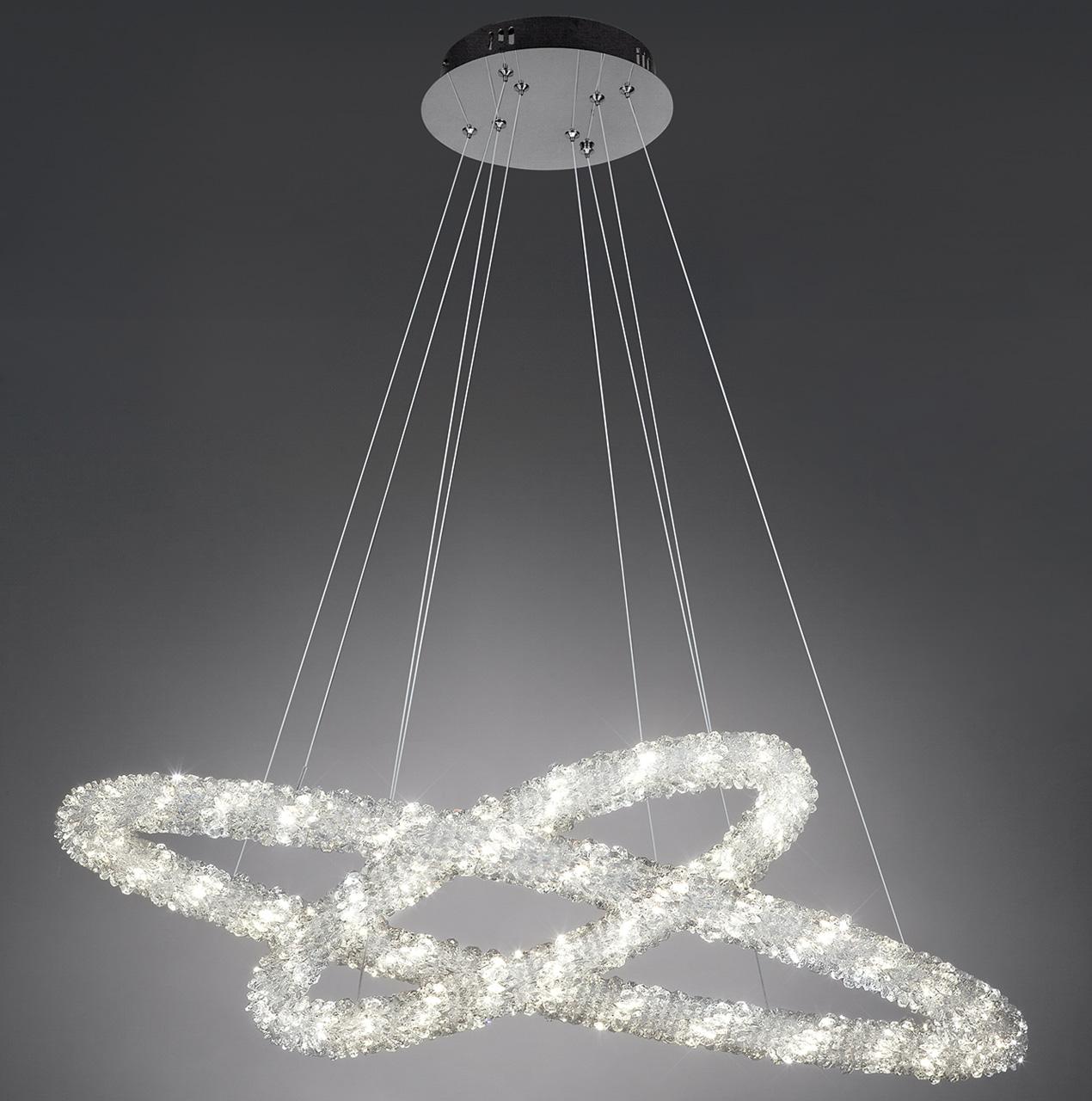 Подвесной светодиодный светильник Bogates Pandora 417/2 Strotskis BOGATES ДИЗАЙНЕРСКИЕ, PANDORA 200146 Хром  - Вид №3