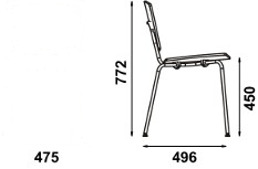 Adico Штабелируемый стул для ресторана sun-id-1417578 - Вид №3
