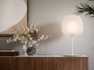 Настольная лампа из дутого стекла