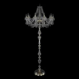 Торшер хрустальный на 10 ламп 210х82 см нежно-золотой Bohemia Ivele 1403T1/10/300-210/G BOHEMIA IVELE СВЕЧА 00-3889331 Золото;прозрачный