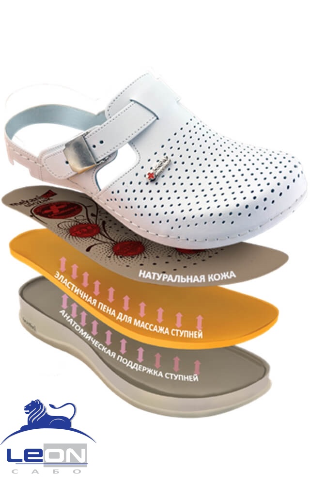 61971 Сабо  женские черные LEON  Медицинская обувь  размер 36  - Вид №2