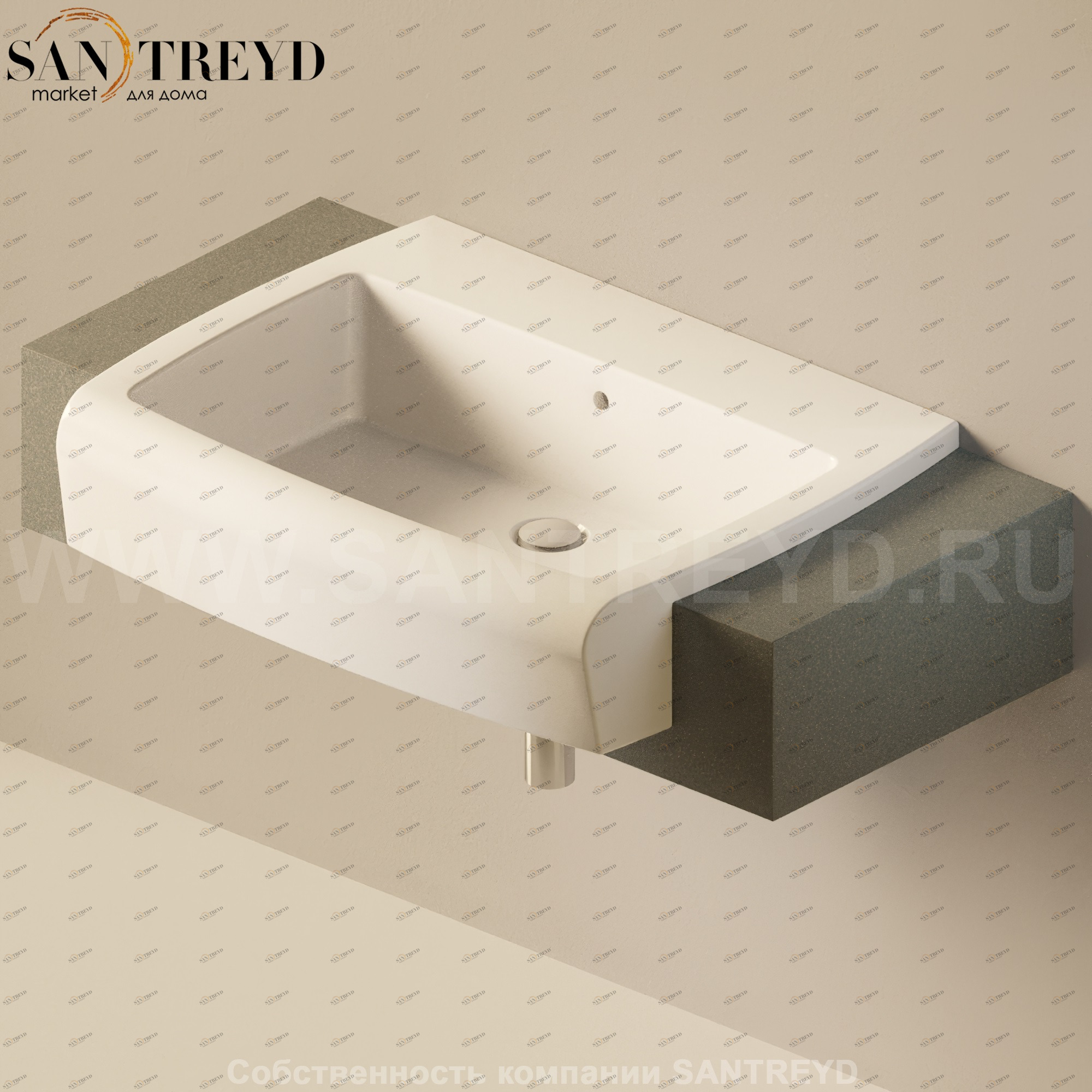 Flaminia UNA Консоль для раковины от 100 до 200 см серая UNA75M1.7037 Ceramica Flaminia UNA75M17037