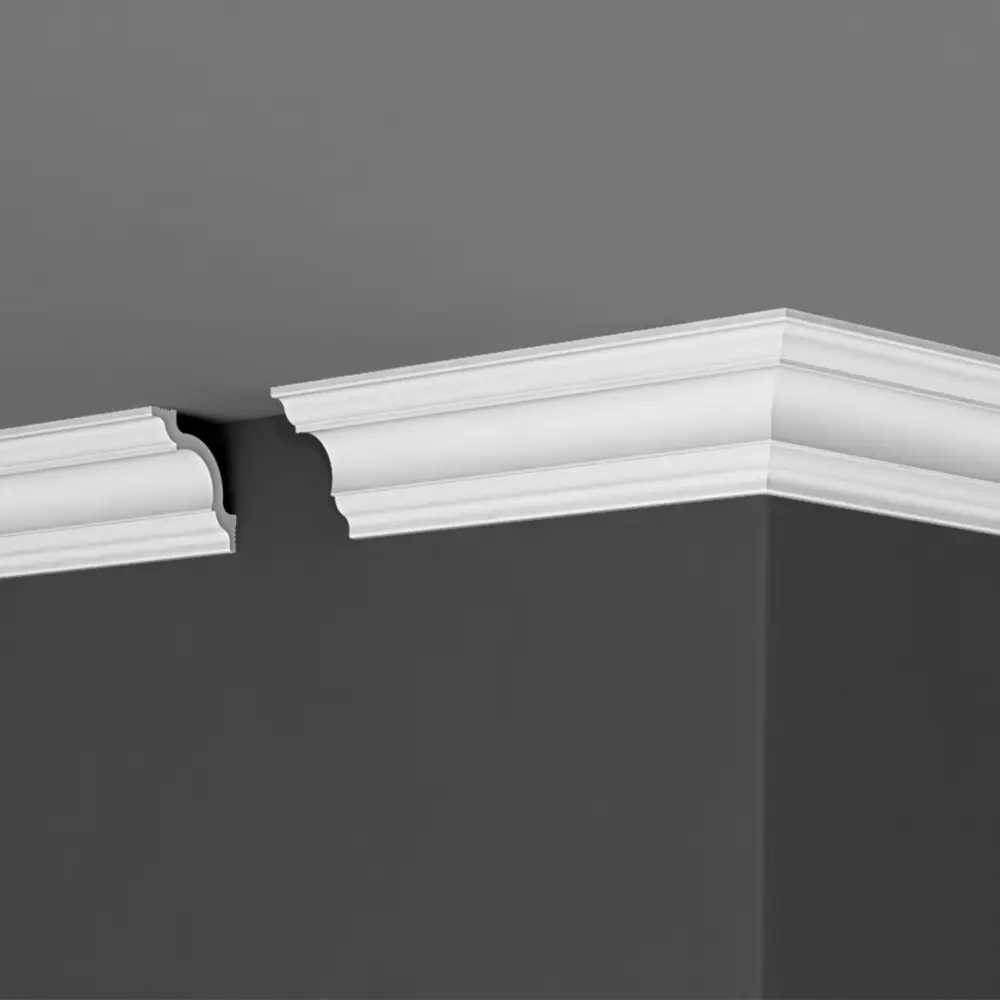 Де-Багет Плинтус потолочный для натяжных потолков с кабель-каналом 88398969 STLM-0834725