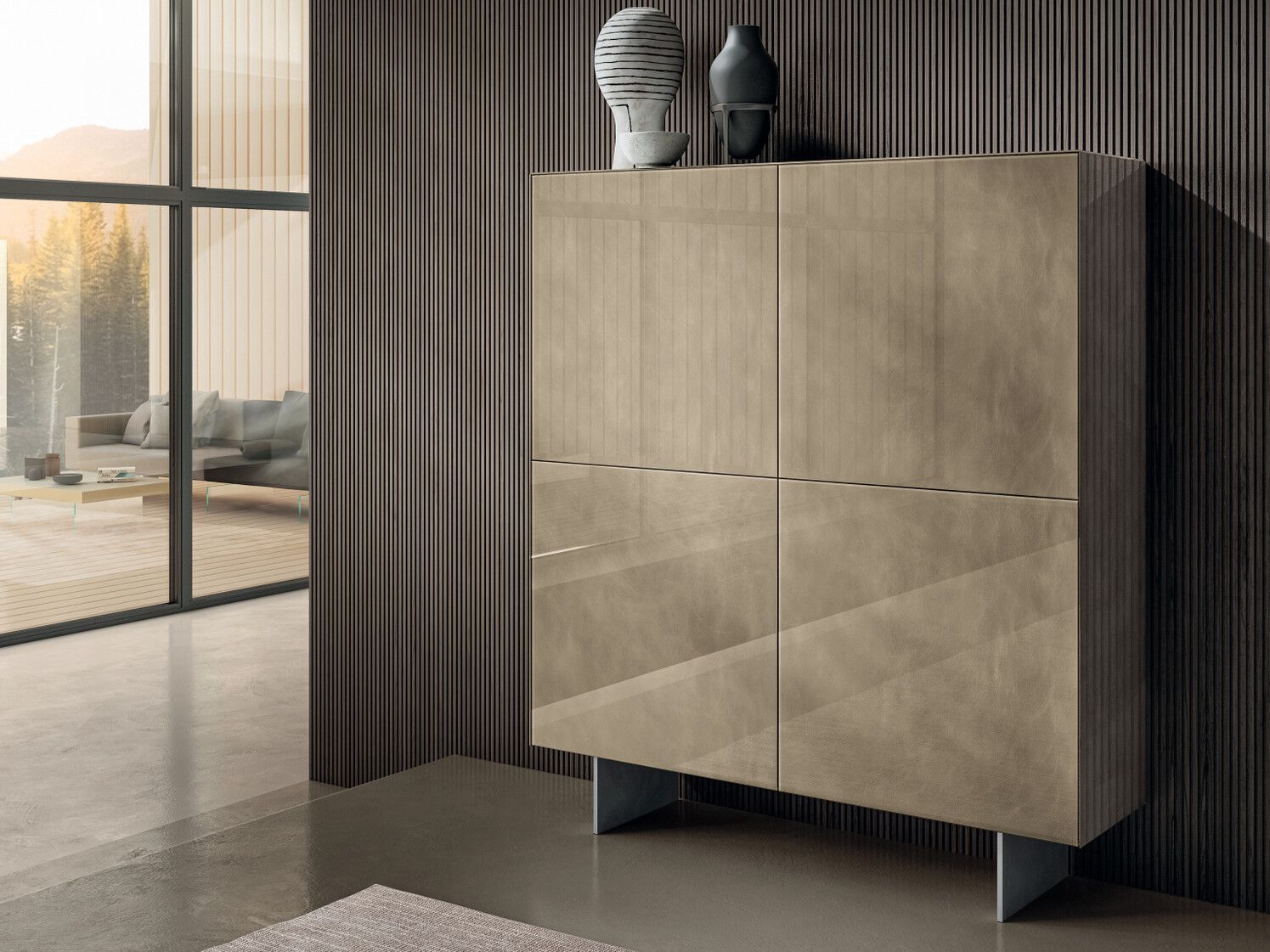 Стеклянный шкаф с распашными дверями Lago ARCH-00025603