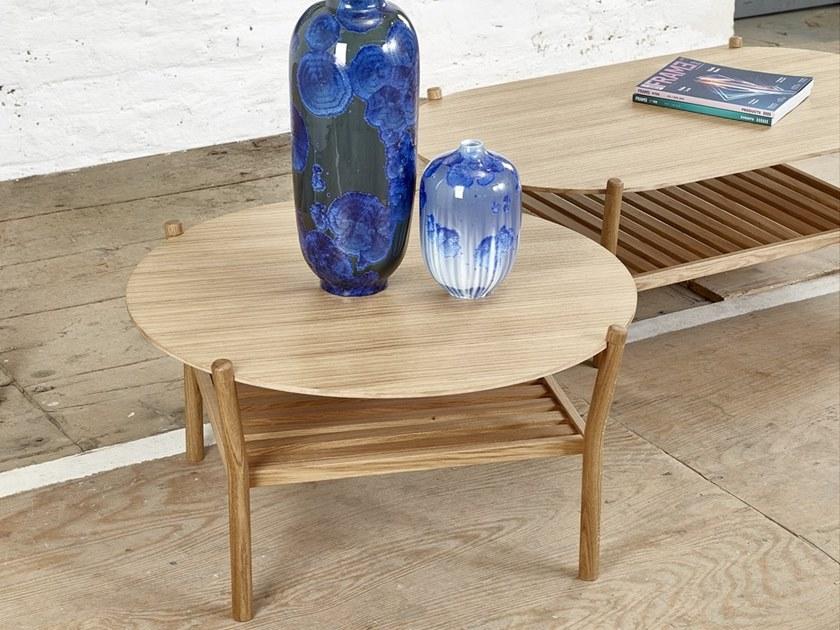 Овальный журнальный столик с журнальной полкой для гостиной Anix Santreyd sun-id-1365913 - Вид №3