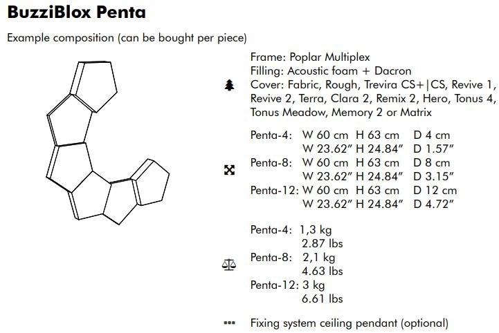 BuzziSpace Акустическая стеновая панель из ткани Buzziblox sun-id-1468904 - Вид №22