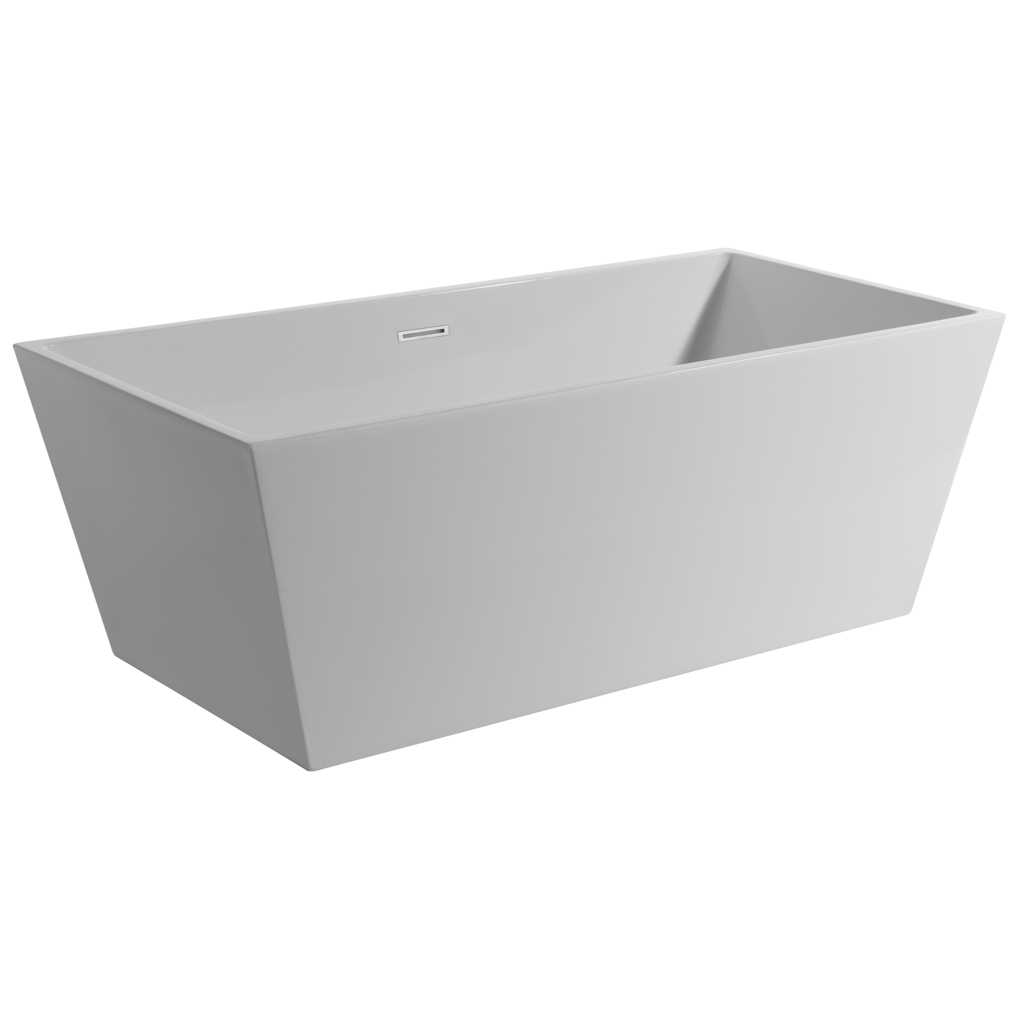 67 дюймов x 32 дюйма Отдельностоящая ванна с центральным сливом Delta Faucet DB256406-6732WH