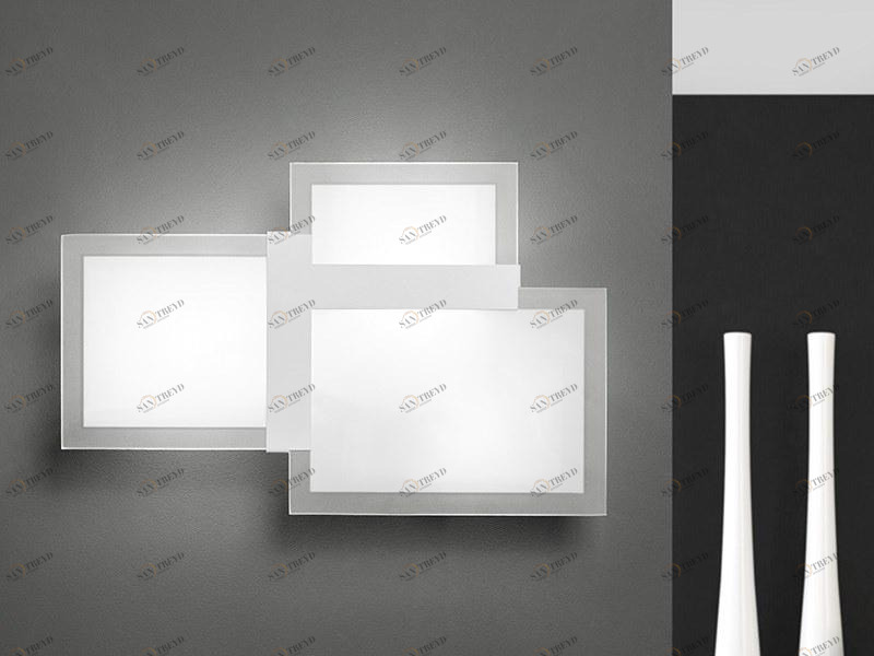 Urban Настенный светильник из стали и стекла Triquadro 1734.10