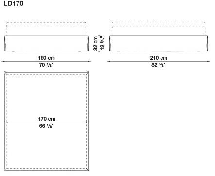 Maxalto Двуспальная кровать из ткани с высоким изголовьем sun-id-1504384 - Вид №6