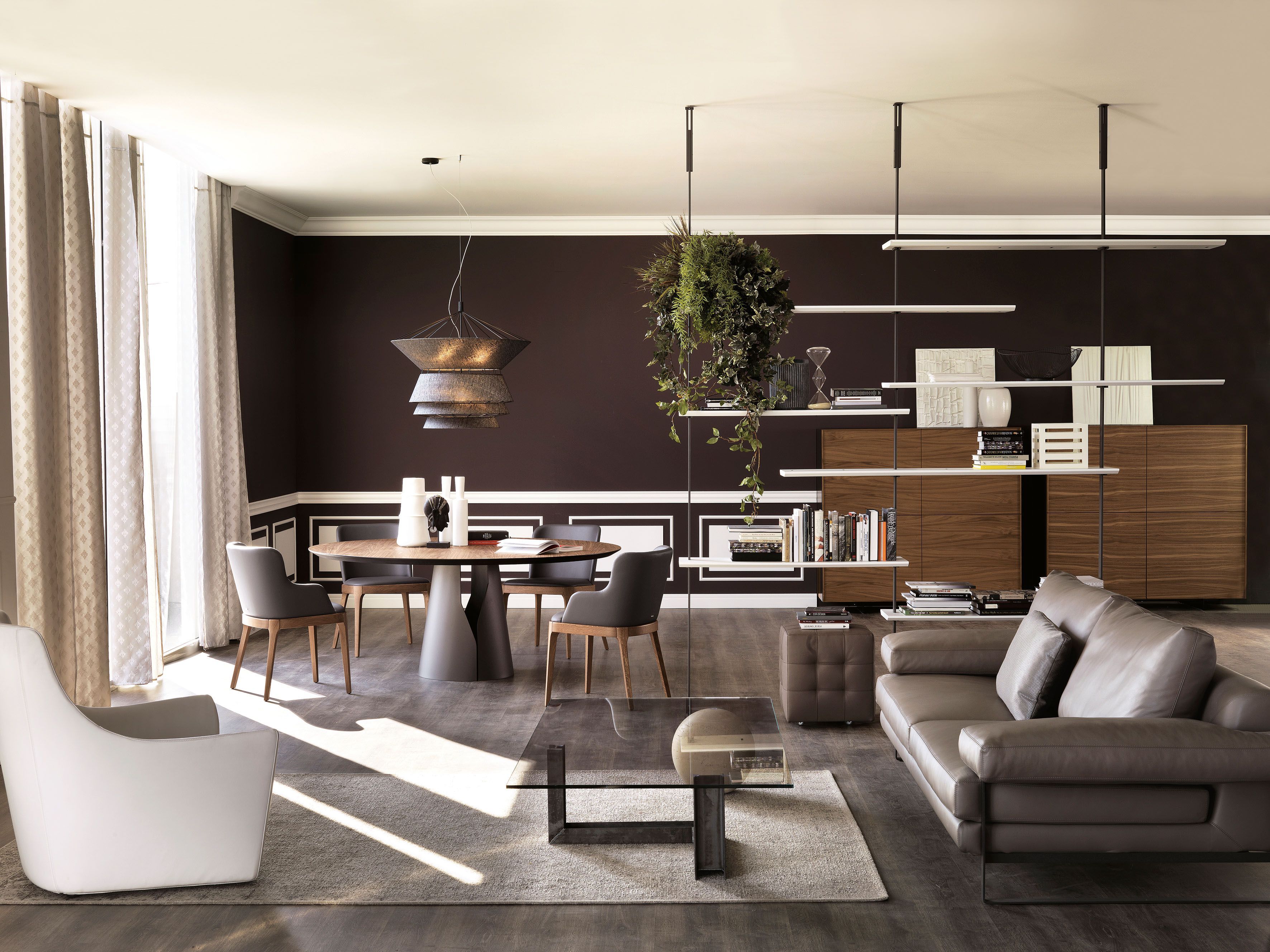 Круглый стол из стали и дерева Cattelan italia GIANO ARCH-00150283 - Вид №2