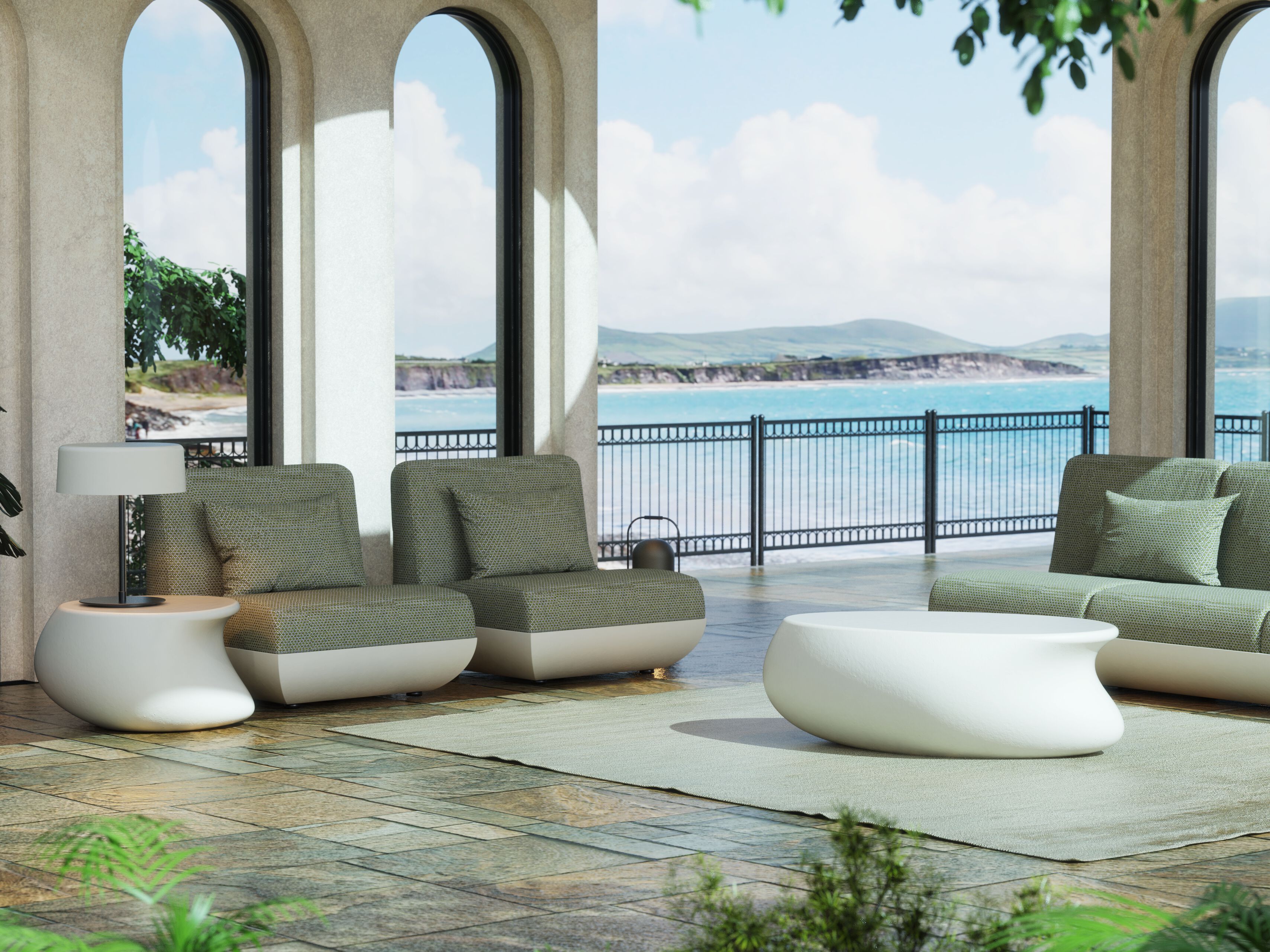 Овальный садовый стол из стекловолокна GANSK ECHO ARCH-00140243 - Вид №8