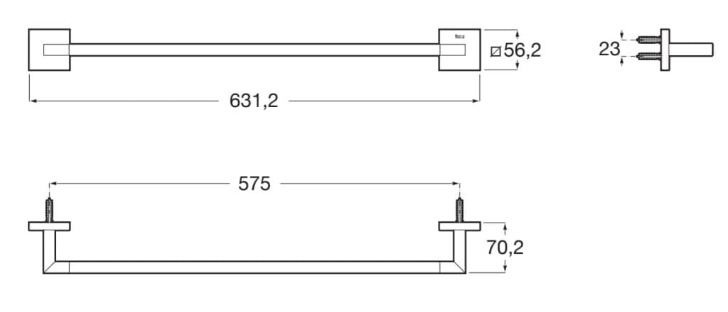 Металлический держатель для полотенец Roca Hotels ARCH-00032065 - Вид №6