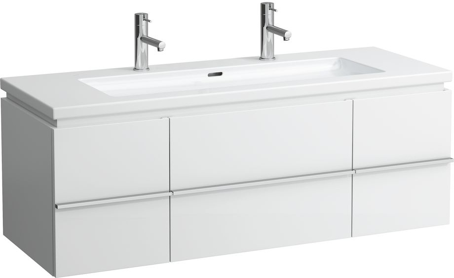 H4013120754631 Шкафчик под раковину, для раковин 816435, 2 выдвижных ящика, 2 дверцы, 2 стеклянные полки LAUFEN PRO