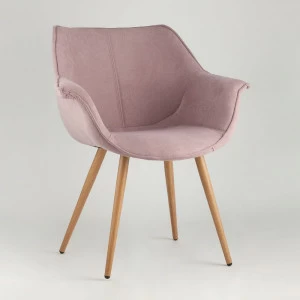 Стул с подлокотниками мягкий розовый "Джулиан" STOOL GROUP ДИЗАЙНЕРСКИЕ 00-3881965 Розовый
