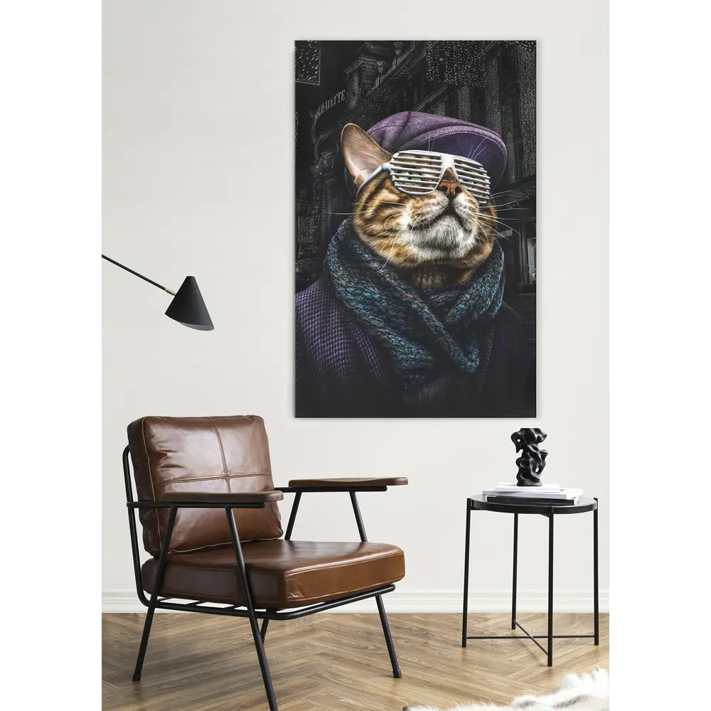 Картина на холсте Кот-хипстер 3 70x110 см FBRUSH STLM-2042667 - Вид №2
