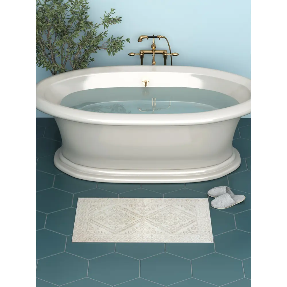 ZENFORT Vintage - элегантный коврик для ванной с противоскользящим покрытием 89418600 STLM-1569133