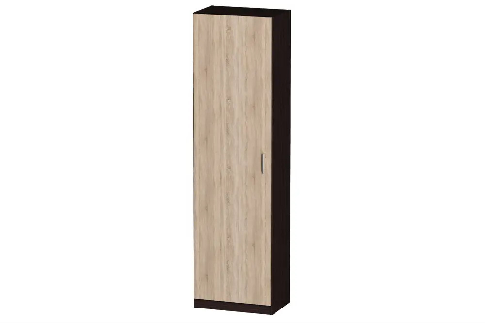 91368696 Шкаф распашной Furnistyle Лайф ЛШО-02 60x215x40 см ЛДСП цвет венге/дуб сонома STLM-1085091
