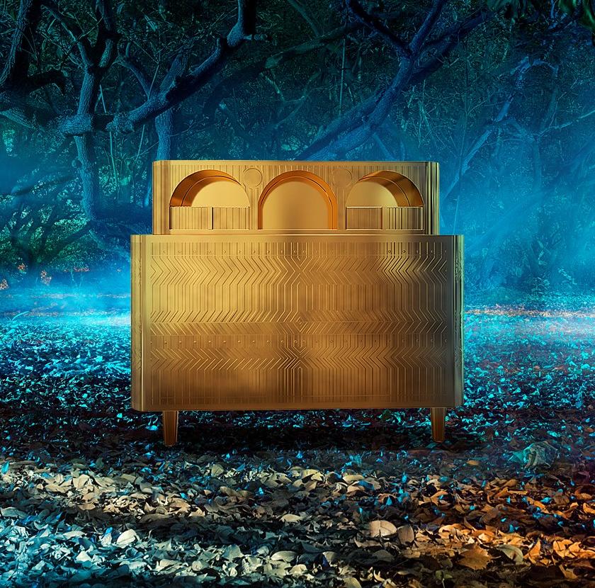 Scarlet Splendour Письменный стол из латуни с ящиками Vanilla noir oro sun-id-1385932 - Вид №3