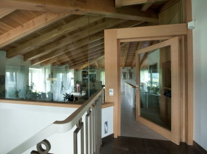 Наружная деревянная теплоизоляционная парящая входная дверь