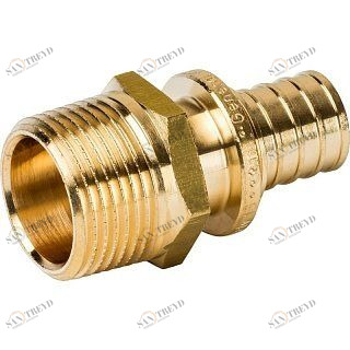 Переходник НР 16x3/4" аксиальный для труб из сшитого полиэтилена STOUT SFA0001001634