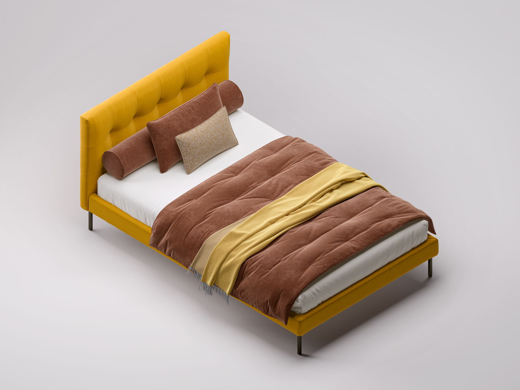 Односпальная кровать с капитонным изголовьем Twils Max Capitonné ARCH-00018341 - Вид №1