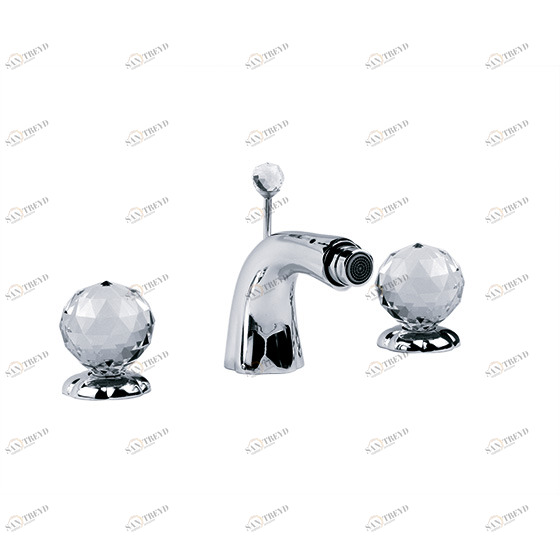 Смеситель для биде на три отверстия ½" JOERGER Florale Crystal 600.30.100.000-AA
