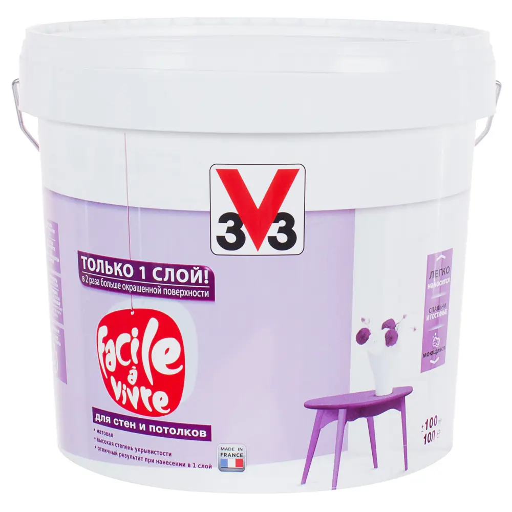 Краска моющаяся V33 Facile a vivre 10 л STLM-2073103