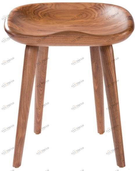 BassamFellows Низкий табурет из массива дерева Tractor Cb-21