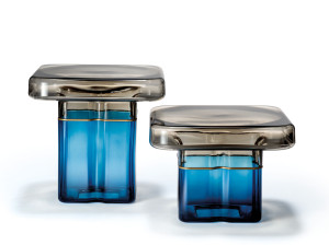 Квадратный журнальный столик из муранского стекла