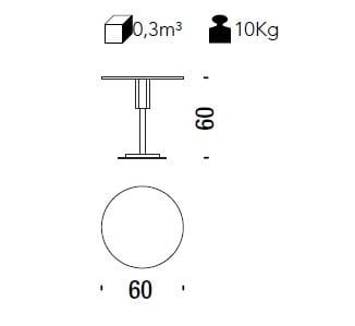 Круглый журнальный столик из МДФ MOROSO Deco Futura ARCH-00040624