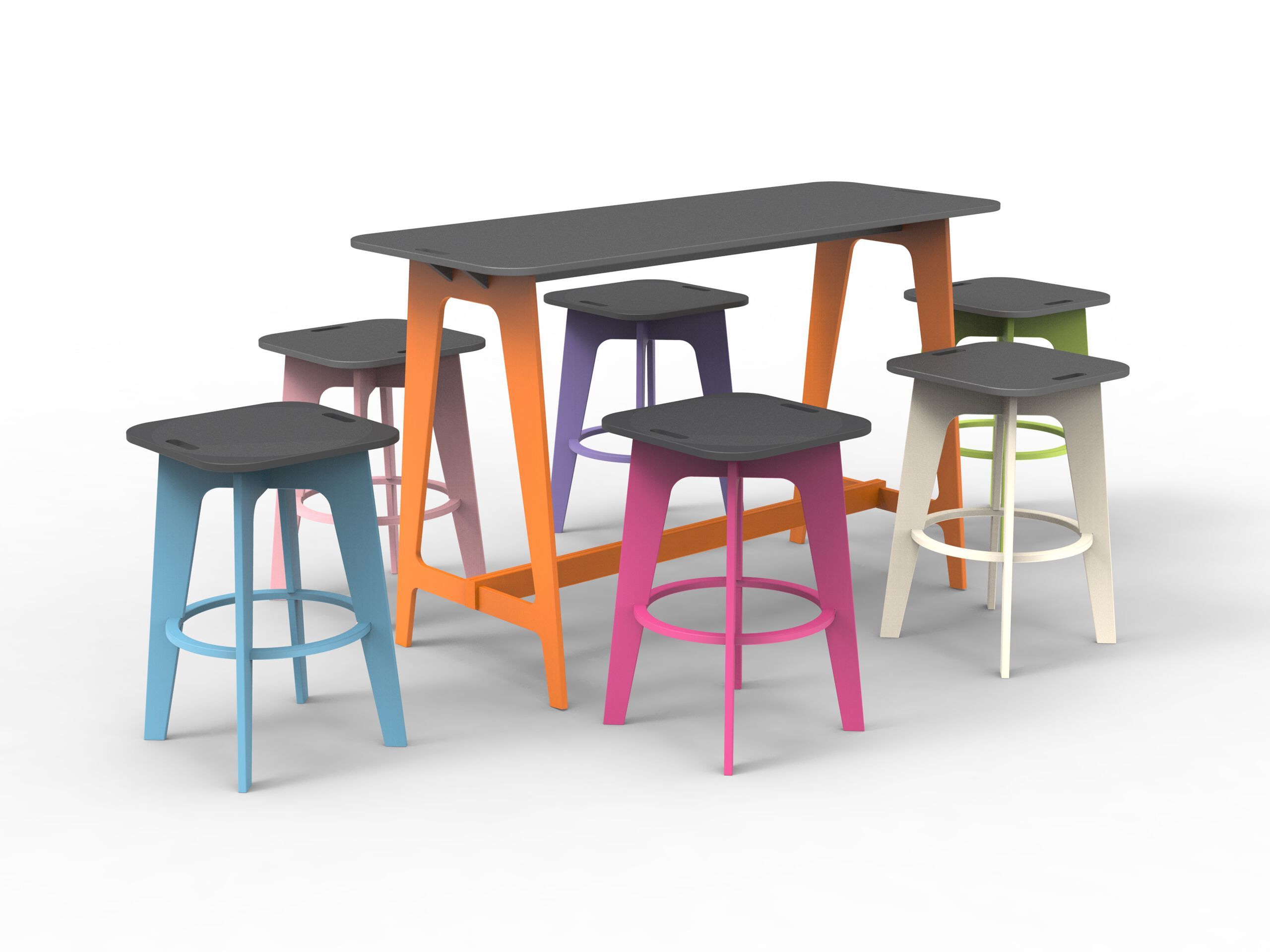 Высокий прямоугольный стол для общественных мест из полиэтилена Donye Beat ARCH-00042724 - Вид №1