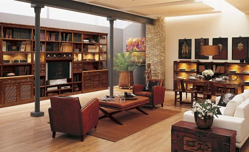 L'Origine Модульная стенка для хранения из вишневого дерева с подставкой под телевизор Replica sun-id-1395273 - Вид №3