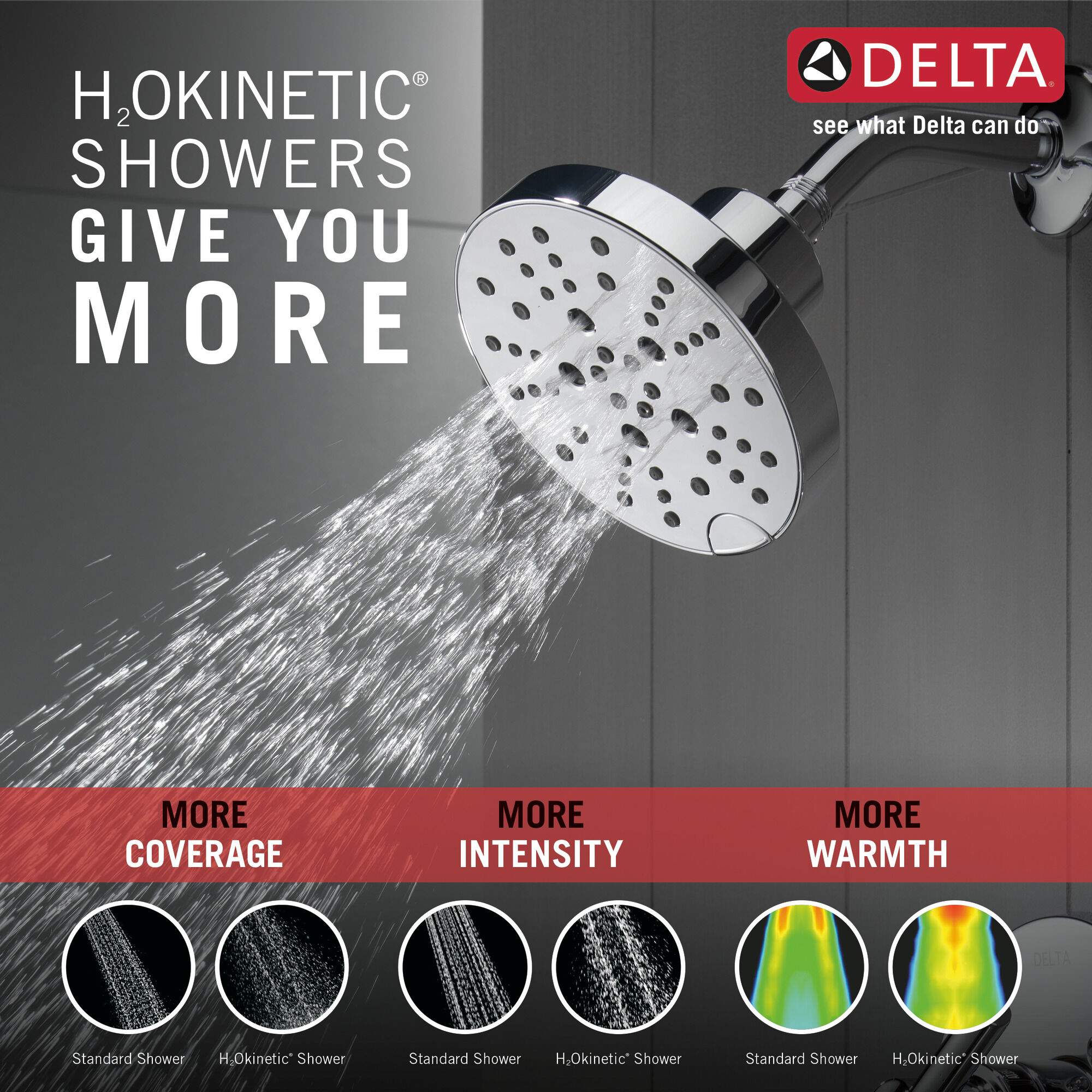 142749 Monitor® 14 Series H2Okinetic® Душ Delta Faucet Nicoli Хром  - Вид №1