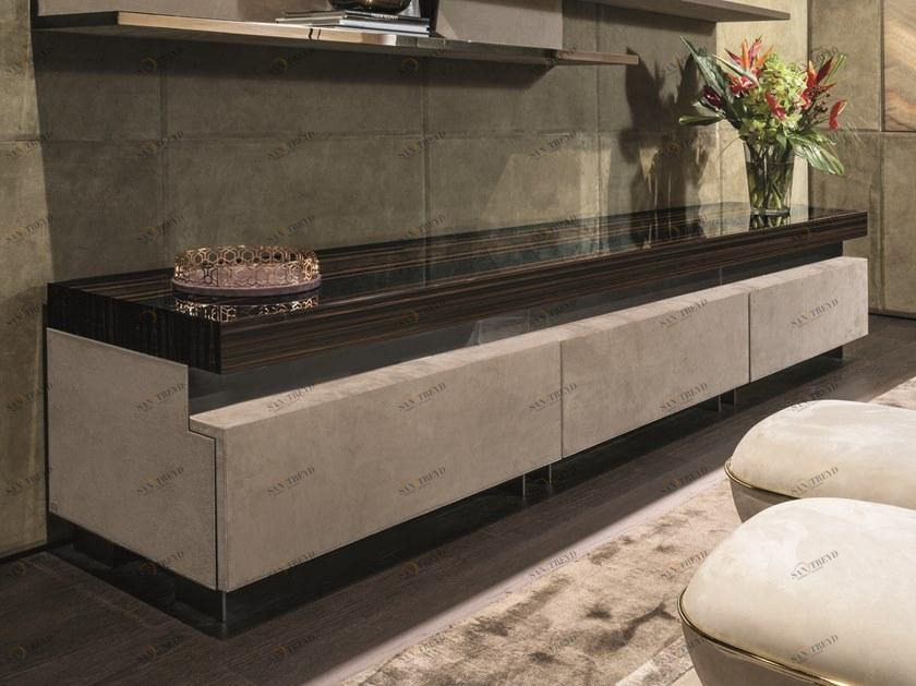 Longhi Модульный буфет из кожи с ящиками Loveluxe 2018 – illusion collection Y 778