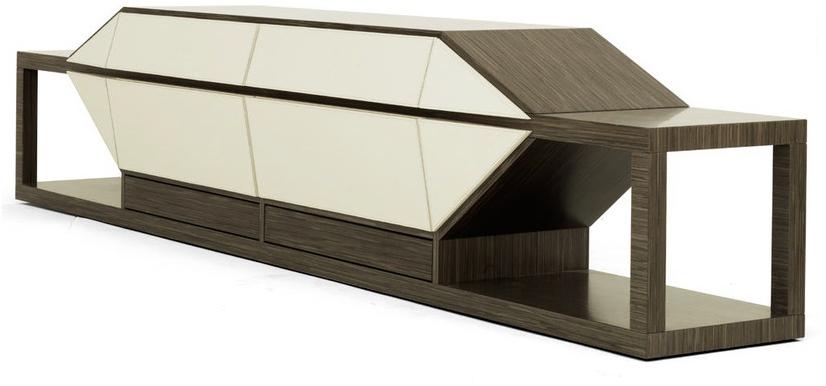 Tonino Lamborghini Casa Низкая тумба для офиса из лакированного дуба Long beach sun-id-1378835 - Вид №1