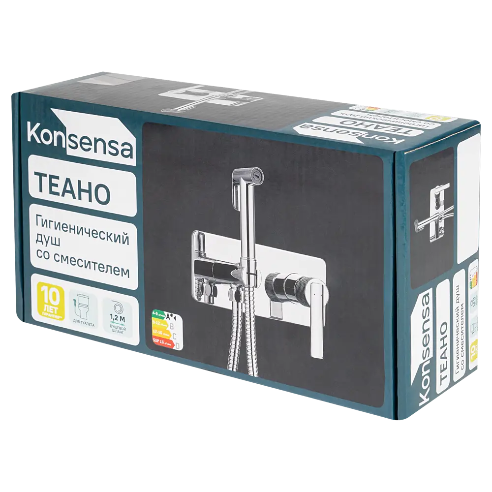Гигиенический душ KONSENSA Теано набор со смесителем цвет хром 89397893 STLM-2068816  - Вид №11