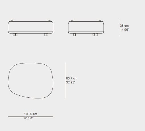 Pouf in teak TRIBÙ гелий ARCH-00120791 - Вид №5