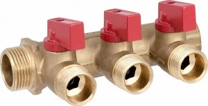 Коллектор 3/4 х1/2  с краном 3 выхода PF mv264.3 PF mv264.3