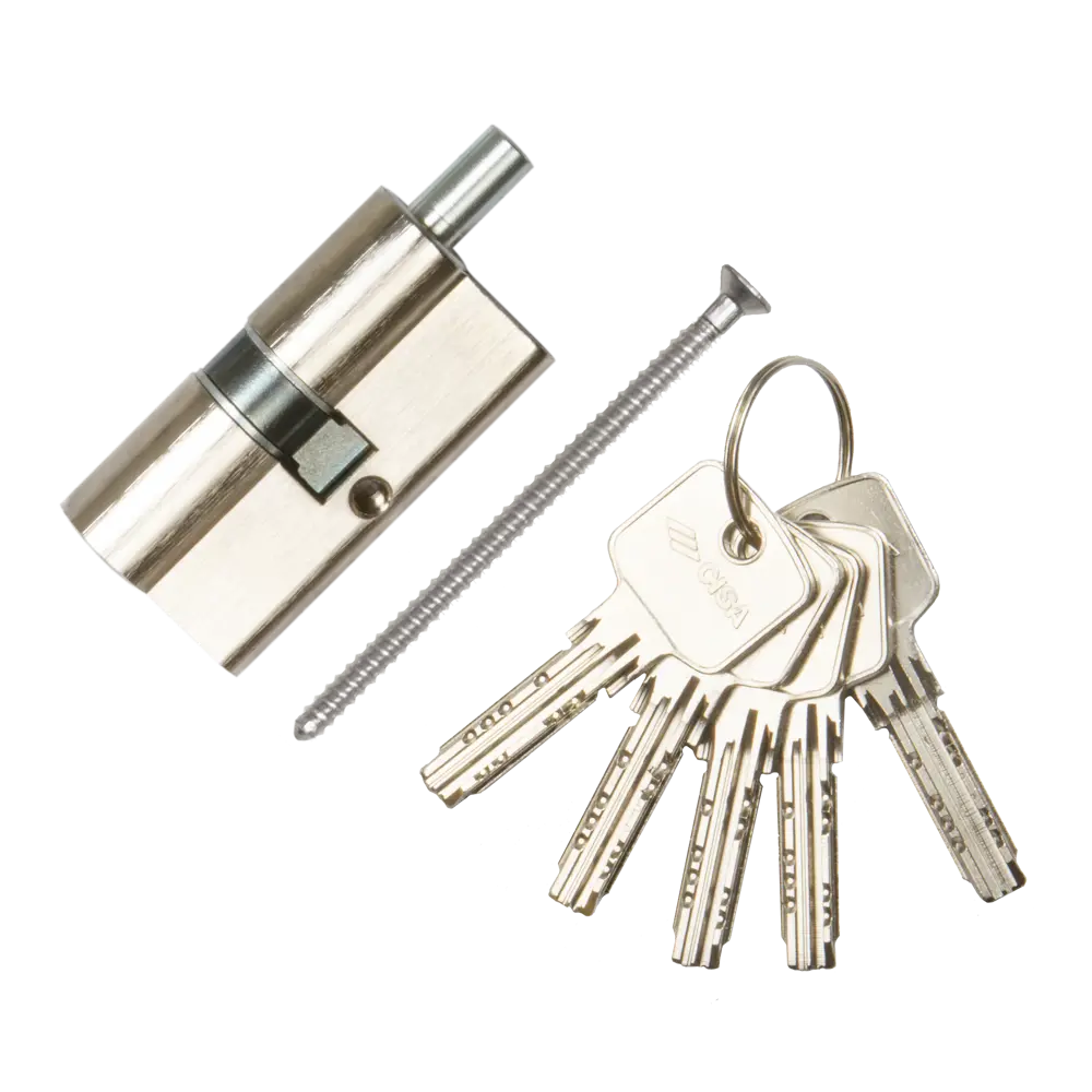 Цилиндр Cisa Astral ОА312-19.12, 30x10x40 мм, ключ/шток, цвет никель, без вертушки STLM-2058739 - Вид №1