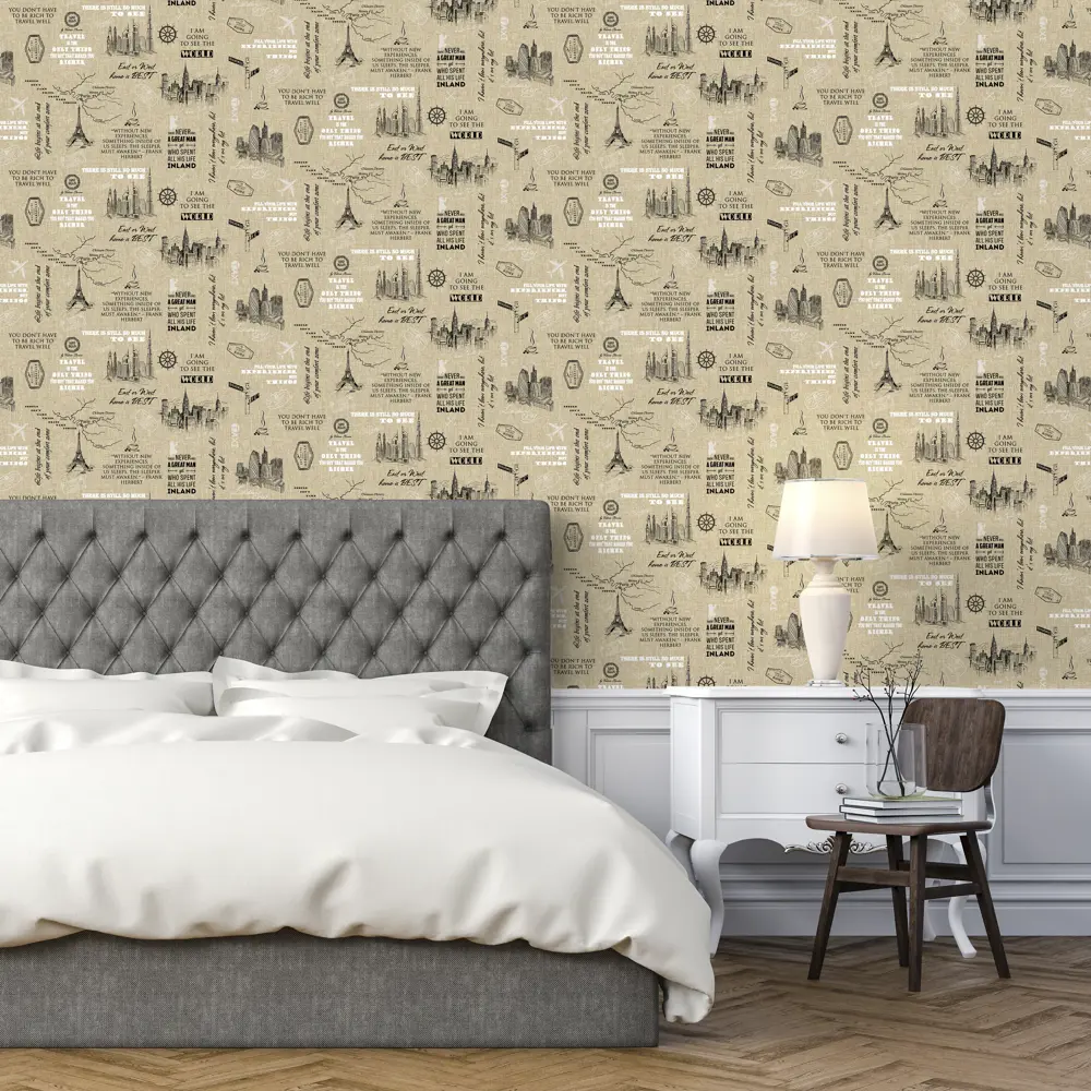 Обои флизелиновые Victoria Stenova Discovery бежевые 1.06 м 984072 STLM-2104004 - Вид №3