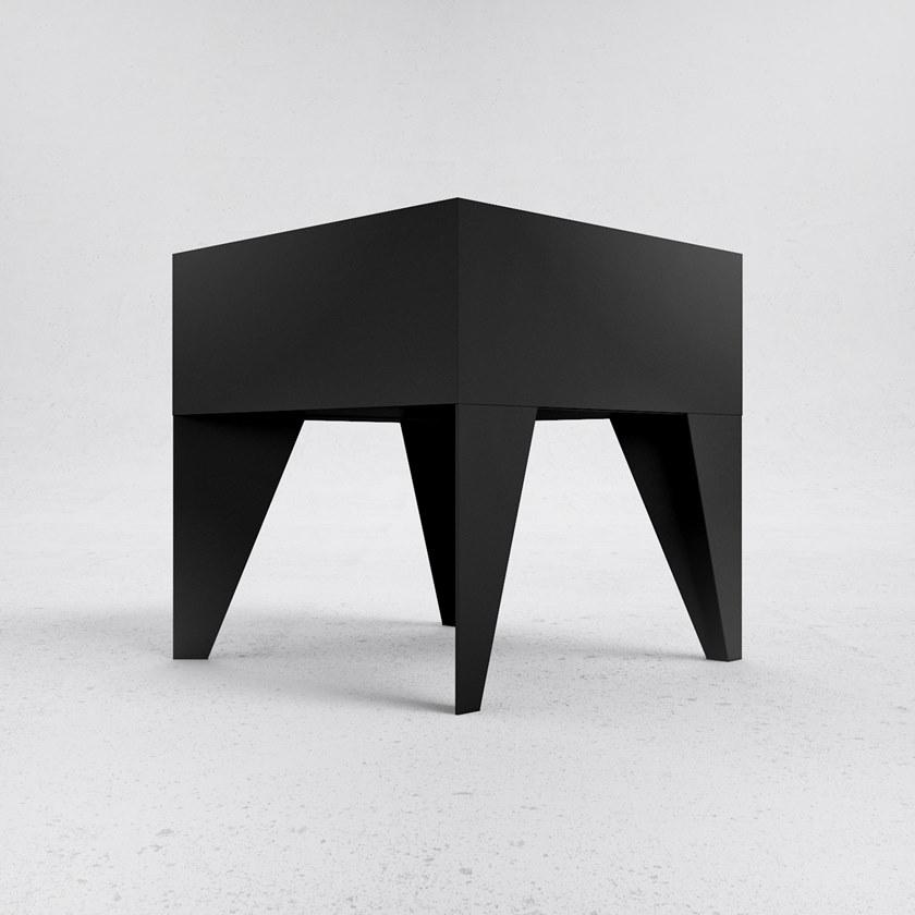 ODESD2 Прикроватная тумба из дуба и фанеры из стального шпона E sun-id-1476482 - Вид №3