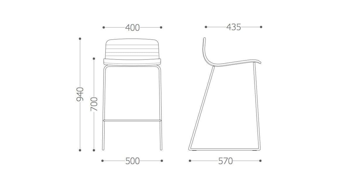 Высокий кожаный табурет VAGHI Union Guest ARCH-00093658 - Вид №3