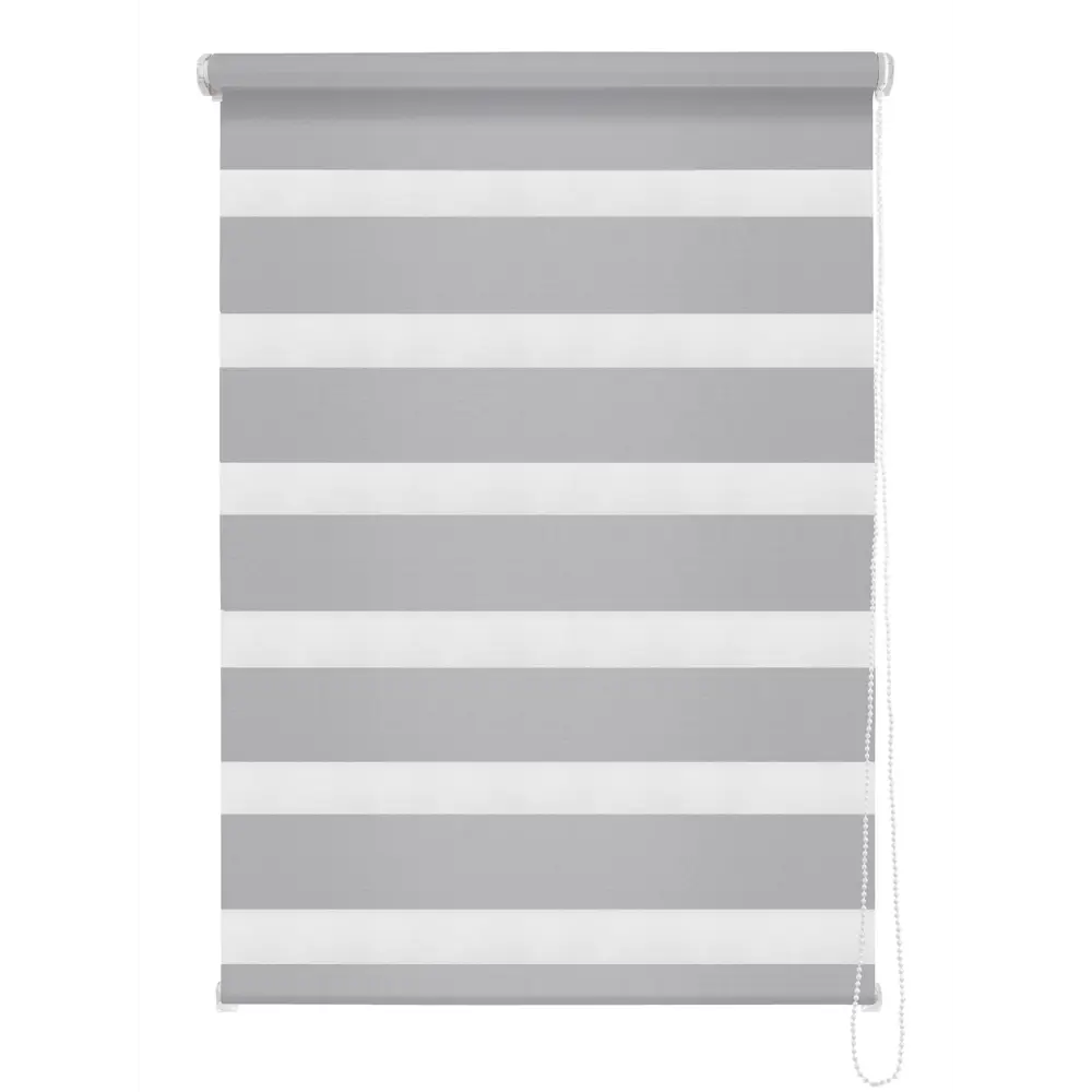 Штора рулонная день-ночь Madrid 140x175 см серая MIAMOZA Коллекция 2024г STLM-2062571