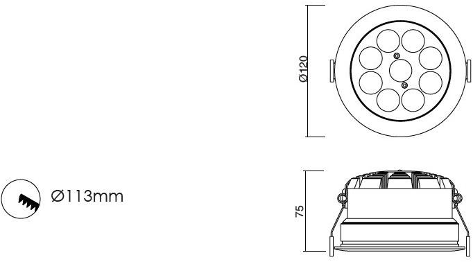 NEXO LUCE Встраиваемый светодиодный уличный светильник Recessed-wet area nexo luce 2612 - Вид №2