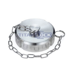 Молочная гайка глухая с цепочкой DIN 11851 DN40 нерж. 304 TL40NBCHS TITAN LOCK