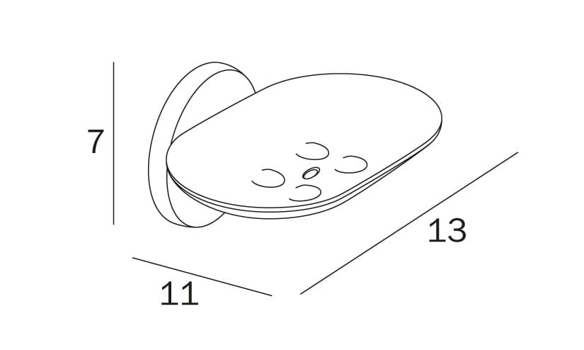 Настенная мыльница для отеля INDA® HOTELLERIE ARCH-00104902 - Вид №3
