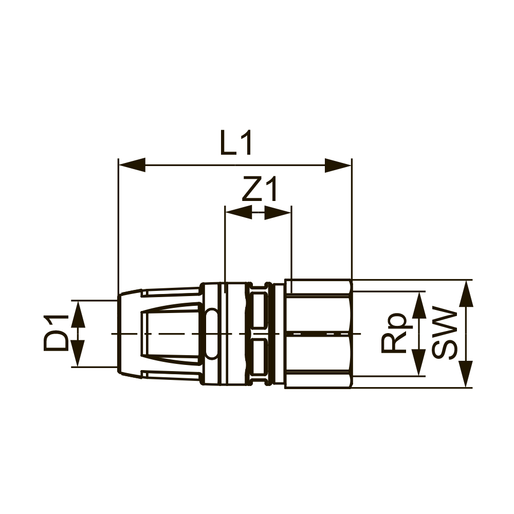8610100 Фитинги push-fit латунь Tece  - Вид №1